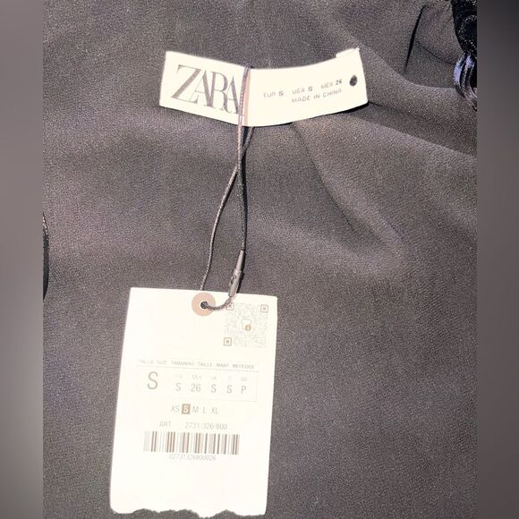 ZARA Velvet Blazer in Black. preppy Old Money Office Siren Academia Sz S NWT - Picture 5 of 6